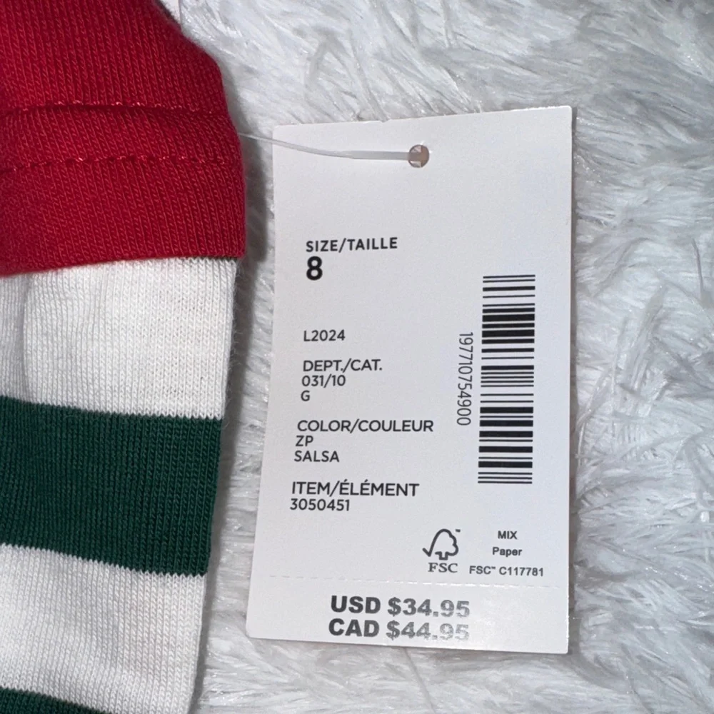 Gymboree boys long sleeve Christmas t-shirt, size 8
